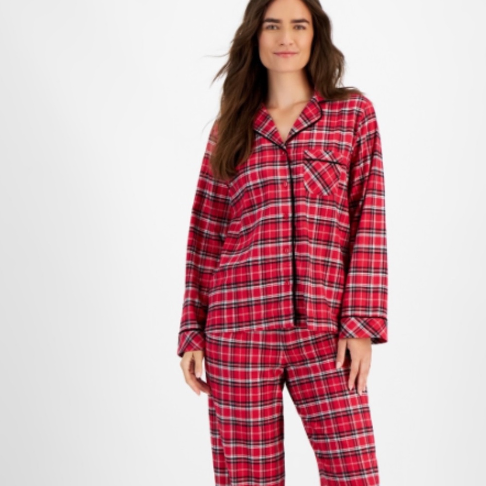 Charter Club Women's 2-Pc. Cotton Flannel Packaged Pajamas Set, Size XXL NWT